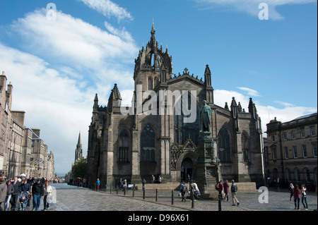 La Cattedrale di St Giles, Royal Mile di Edimburgo, Lothian, Scozia, Gran Bretagna, Europa, Chiesa , St Giles Kathedrale, Royal Mile, e Foto Stock