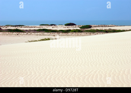 Enormi dune di sabbia vicino a Playa Taroa, Punta Gallinas, il punto più settentrionale del continente del Sud America e in Colombia Foto Stock