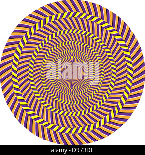 Forme Geometriche illusione ottica illustrazione Foto Stock