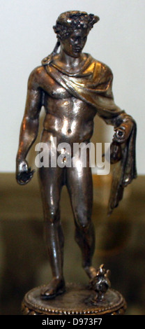 Argento le statuette di divinità. Roman, realizzato attorno ad 150-220 da Macon Foto Stock