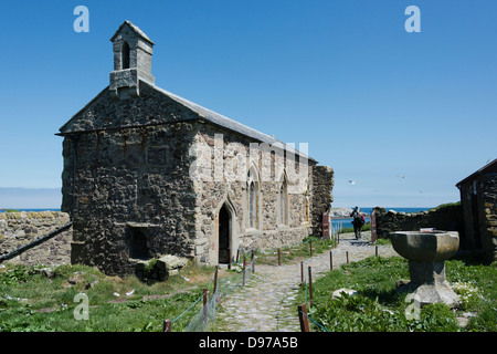 St Cuthbert della cappella di farne interna Foto Stock