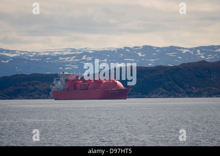 Arctic Princess LNG-gas carrier-nave cisterna Cargoship Hammerfest in Norvegia Foto Stock