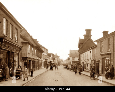 Hadleigh High Street probabilmente 1920s Foto Stock