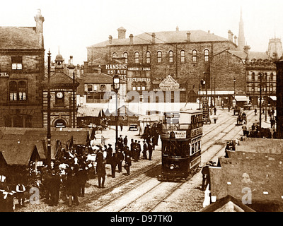 Barnsley Maggio Giornata verde presto 1900s Foto Stock