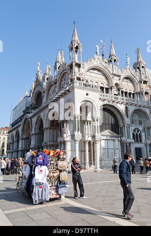 Piazza San Marco, Basilica, Venezia, Italia Foto Stock