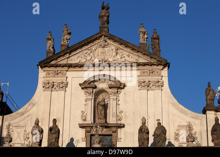 Chiesa di San Salvador - Parte del Clementinum, Karlova Street, Città Vecchia, Praga, Repubblica ceca, l'Europa. Foto Stock