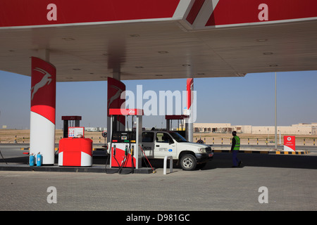 Al Maha e stazione di riempimento (olio minerale azienda in Oman) Foto Stock