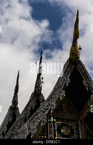 Naga Lanna Gable apice in Wat Chedi Luang Foto Stock