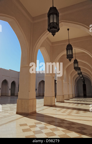 Sultan Qaboos moschee, la Moschea del Venerdì, Salalah, Oman Foto Stock