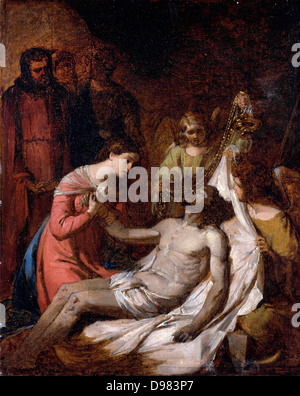 Benjamin West, studio del Compianto sul Cristo Morto. Circa 1785. Olio su tela. Yale Center per British Art di New Haven, C Foto Stock