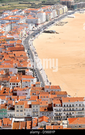 Vista aerea Nazaré Portogallo Foto Stock