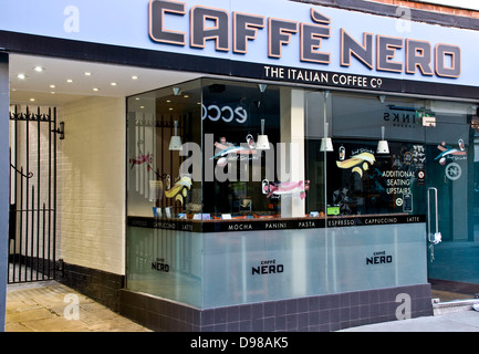 Caffe Nero caffetteria cafe succursale in Nottingham Nottinghamshire East Midlands England Europa Foto Stock