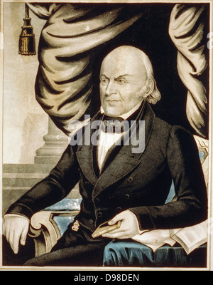 John Quincy Adams (1767-1848) diplomatico americano e sesto presidente degli Stati Uniti d'America 1825-1829. Currier & Ives litografia. Foto Stock