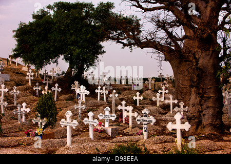 Il cimitero di Isola di Fadiouth, Senegal Africa Foto Stock