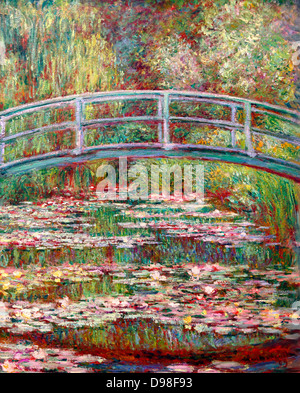 Ponte su un laghetto di ninfee, Claude Monet 1899 Foto Stock