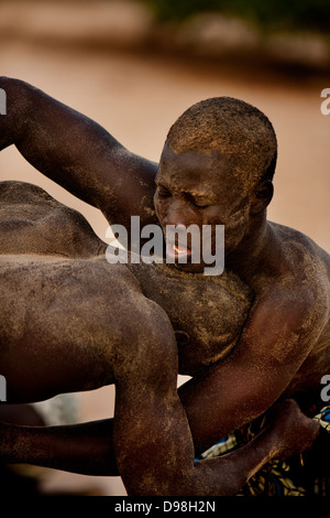 Senegalese di wrestling tradizionale, Dionewar Senegal Foto Stock