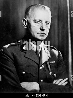 Gen. Wladyslaw Sikorski, premier polacco e Comandante in capo (1881 - 1943) l'ultima visita a Gibilterra di GeneralSikorski prima della sua morte, 4 luglio, 1943 Foto Stock