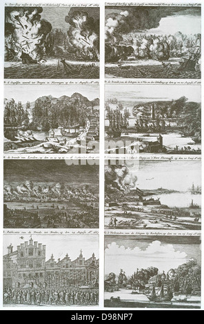 Il Raid su Medway, talvolta chiamato la battaglia di Medway, Raid su Chatham o la Battaglia di Chatham, è stato il successo di un attacco olandese sul più grande inglese navi militari, prevista fino nei cantieri del loro principale base navale Chatham, che ha avuto luogo nel giugno 1667 durante la Seconda guerra anglo-olandese. La Olandese, sotto il comando nominale di Lieutenant-Admiral Michiel de Ruyter, bombardati e poi catturato la città di Sheerness, navigato fino al Fiume Tamigi a Gravesend, poi fino al fiume Medway di Chatham Foto Stock