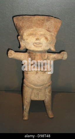 Una faccia ridere che rappresenta un bambino sacrificato per il dio della pioggia Tlaloc. Terraglia Veracruz cultura, 300 - 1200 Annuncio, Messico Foto Stock