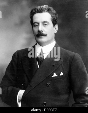 Giacomo Puccini (1858 - 1924), compositore italiano di opere, fra cui La bohème, Tosca, Madama Butterfly e Turandot. Foto Stock