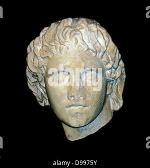 Busto (Greco) di Alexander il Grande, 356-323 A.C. Foto Stock