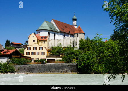 Di Füssen a Lech, Allgaeu, Baviera, Germania Foto Stock