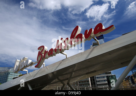 Vienna a Bratislava in barca: Twin City Liner jetty in Schwedenplatz - Vienna, Austria ‎ Foto Stock