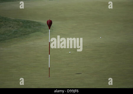 Haverford Township, Delaware paese, Pennsylvania. 14 Giugno, 2013. Vista generale Golf : vista generale sul nono foro durante gli Stati Uniti Open Championship al Merion Golf Club, Est corso di Haverford Township, Delaware paese, Pennsylvania . Credito: Koji Aoki/AFLO/Alamy Live News Foto Stock