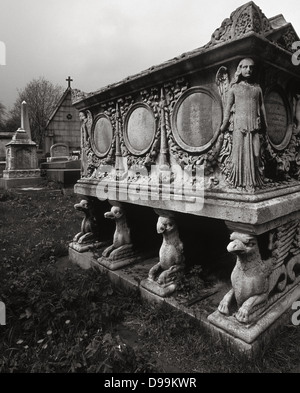 Kensal Green Cemetery, Harrow Road, Royal Borough di Kensington e Chelsea, Londra Foto Stock