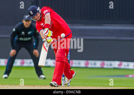 Cardiff, Galles. 16 Giugno, 2013. L'Inghilterra del Ian Bell durante l'ICC Champions Trophy international cricket match tra Inghilterra e Nuova Zelanda a Cardiff Galles Stadium il 16 giugno 2013 a Cardiff, nel Galles. (Foto di Mitchell Gunn/ESPA/Alamy Live News) Foto Stock