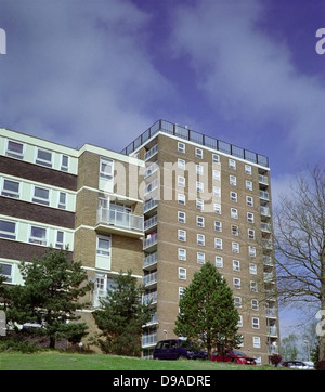 Brierley Hill Alto consiglio blocchi a torre, Mill Street, Brierley Hill, West Midlands, Regno Unito Foto Stock