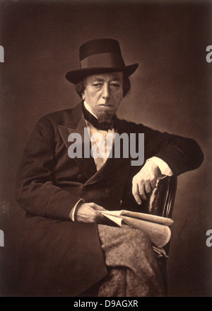 Benjamin Disraeli, 1° Conte di Beaconsfield, Primo Ministro britannico Foto Stock