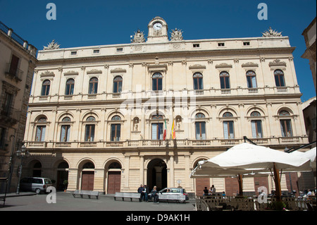 Palazzo, Palazzo dell'Aquila, luogo di Justiz, Caltagirone Provincia Catania, Sicilia, Italia , Palast, Palazzo dell'Aquila, Rathau Foto Stock