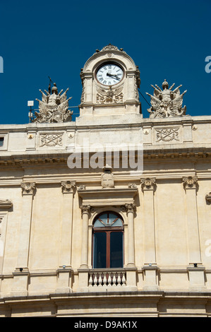 Palazzo, Palazzo dell'Aquila, luogo di Justiz, Caltagirone Provincia Catania, Sicilia, Italia , Palast, Palazzo dell'Aquila, Rathau Foto Stock