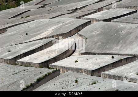 Rovine Gibellina Provincia Trapani Sicilia Italia Alberto Burri cemento Ruinen Gibellina Provinz Trapani Sizilien Italien Erdbeben ze Foto Stock