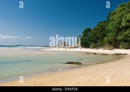 Clarks Beach guardando verso il Pass in Byron Bay Foto Stock