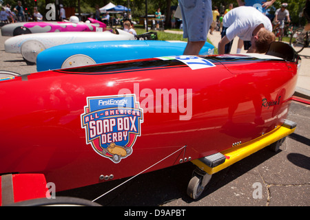 Washington DC Soap Box Derby vetture Foto Stock