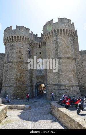 Agia Ekaterinis Gate, Città Vecchia, la città di Rodi, rodi, Dodecanneso, Grecia Foto Stock