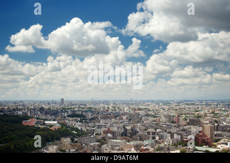 Lo skyline di Tokyo come si vede dalla camera di albergo di Odakyu secolo Southern Tower Hotel Foto Stock