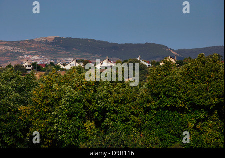 Vista di Odem un insediamento israeliano e moshav shitufi nella parte settentrionale delle alture del Golan. Situato sul Monte Odem, Israele Foto Stock