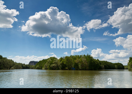 Argine del Fiume Nam Pak Krabi in Thailandia Foto Stock