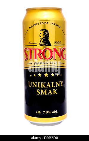 La birra può: Polacco 'strong' Warka Foto Stock