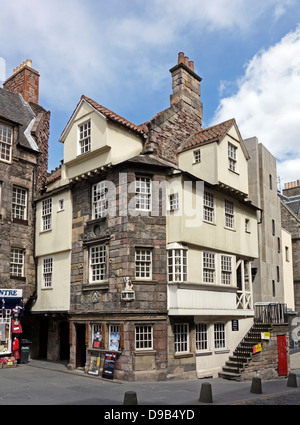 La Casa di John Knox & Scottish Storytelling Centro In High Street Royal Mile di Edimburgo in Scozia Foto Stock