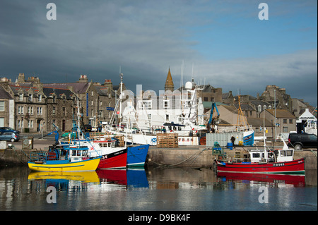 Il porto e la Città Vecchia, Fraserburgh, Aberdeenshire, Scozia, Gran Bretagna, Europa, Porta , Hafen und Altstadt, Fraserburgh, Aberd Foto Stock