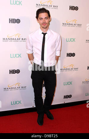 Tom Payne Mandalay Bay Resort and Casino ospita un avanzato sistema di screening di nuovi HBO serie originale fortuna al Mandalay Bay Theatre di Las Vegas, Nevada - 26.01.12 Foto Stock