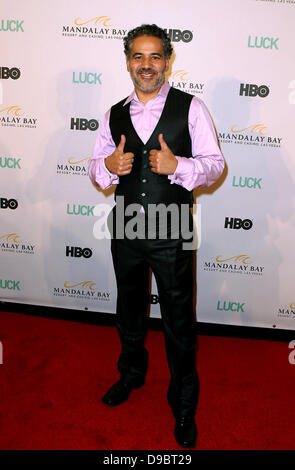 John Ortiz Mandalay Bay Resort and Casino ospita un avanzato sistema di screening di nuovi HBO serie originale fortuna al Mandalay Bay Theatre di Las Vegas, Nevada - 26.01.12 Foto Stock