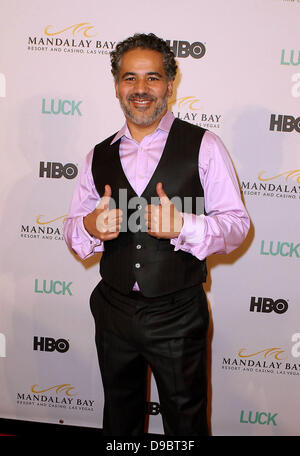 John Ortiz Mandalay Bay Resort and Casino ospita un avanzato sistema di screening di nuovi HBO serie originale fortuna al Mandalay Bay Theatre di Las Vegas, Nevada - 26.01.12 Foto Stock