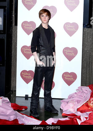 Madame Tussauds svela Justin Bieber cera figura. Las Vegas, Nevada - 25.01.12 Foto Stock