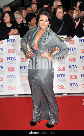 Lauren Goodger National Television Awards tenutosi presso l'Arena O2 - arrivi. Londra, Inghilterra - 25.01.12 Foto Stock