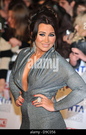 Lauren Goodger National Television Awards tenutosi presso l'Arena O2 - arrivi. Londra, Inghilterra - 25.01.12 Foto Stock